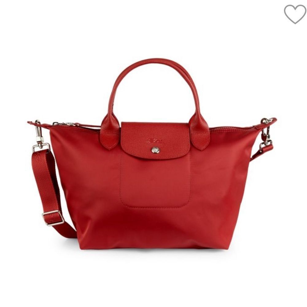 Longchamp Red Neo top handle/ crossbody medium